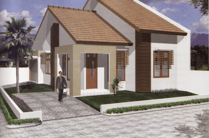 Desain ruang tamu rumah minimalis type 45